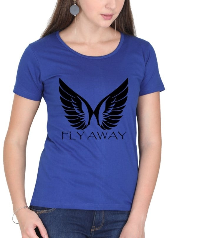 women cotton t shirts royal blue