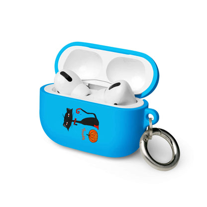 One Owl Artist Halloween Blue Rubber Case for AirPods Pro