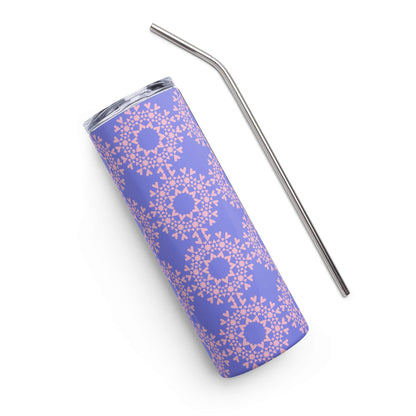 Violet Blue Tumblers with Straw