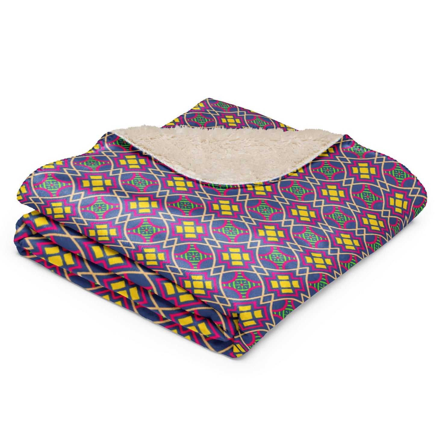 folded sherpa fleece blanket