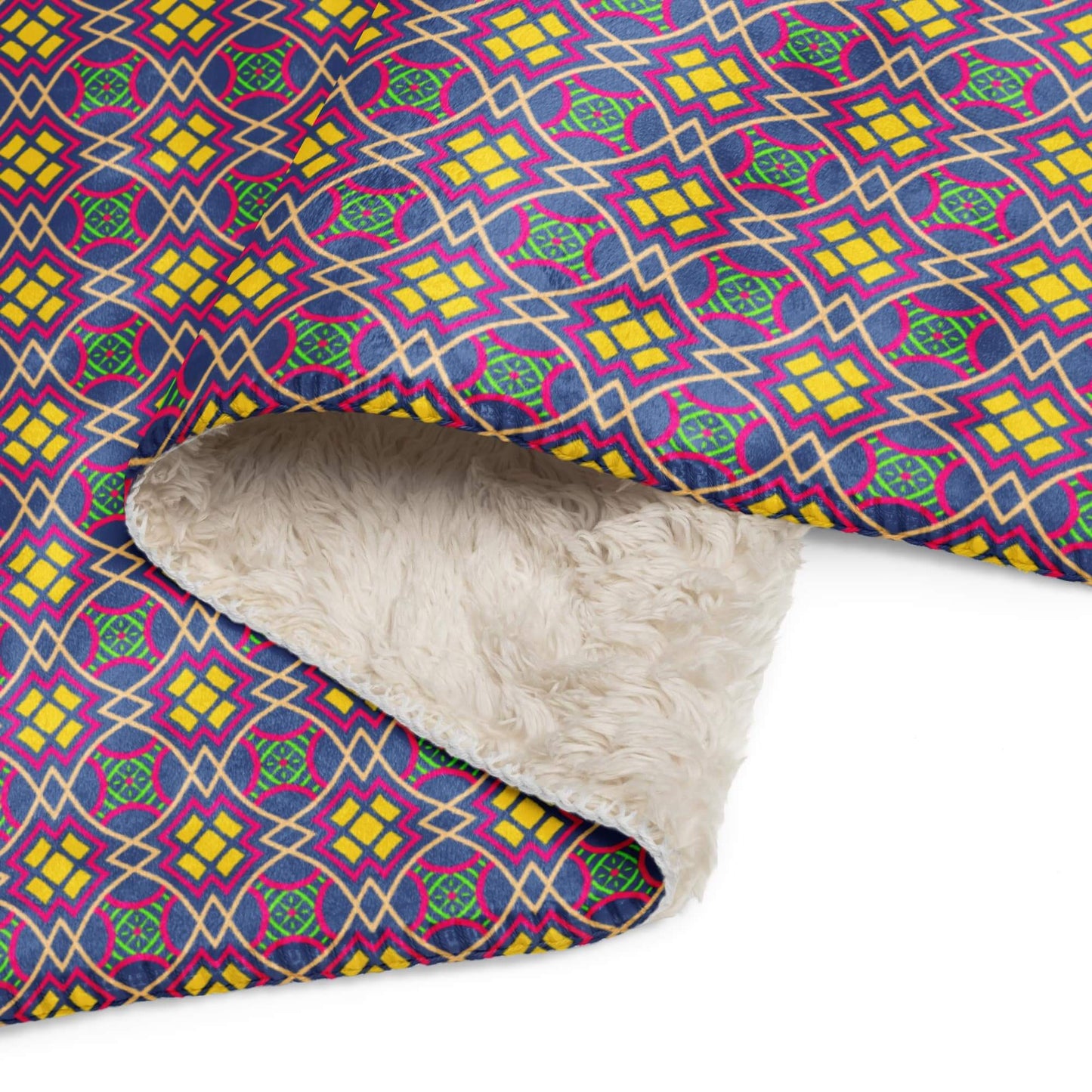 blue sherpa blanket with fleece