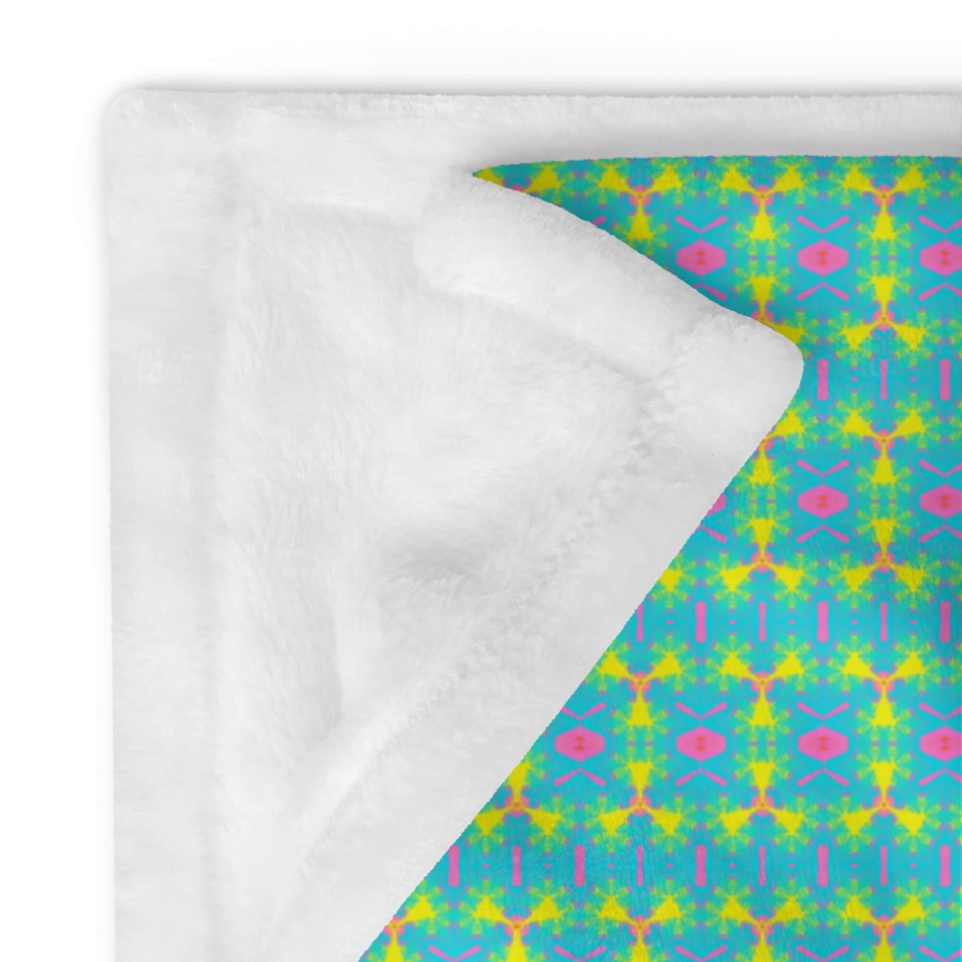 aqua fleece throw blanket
