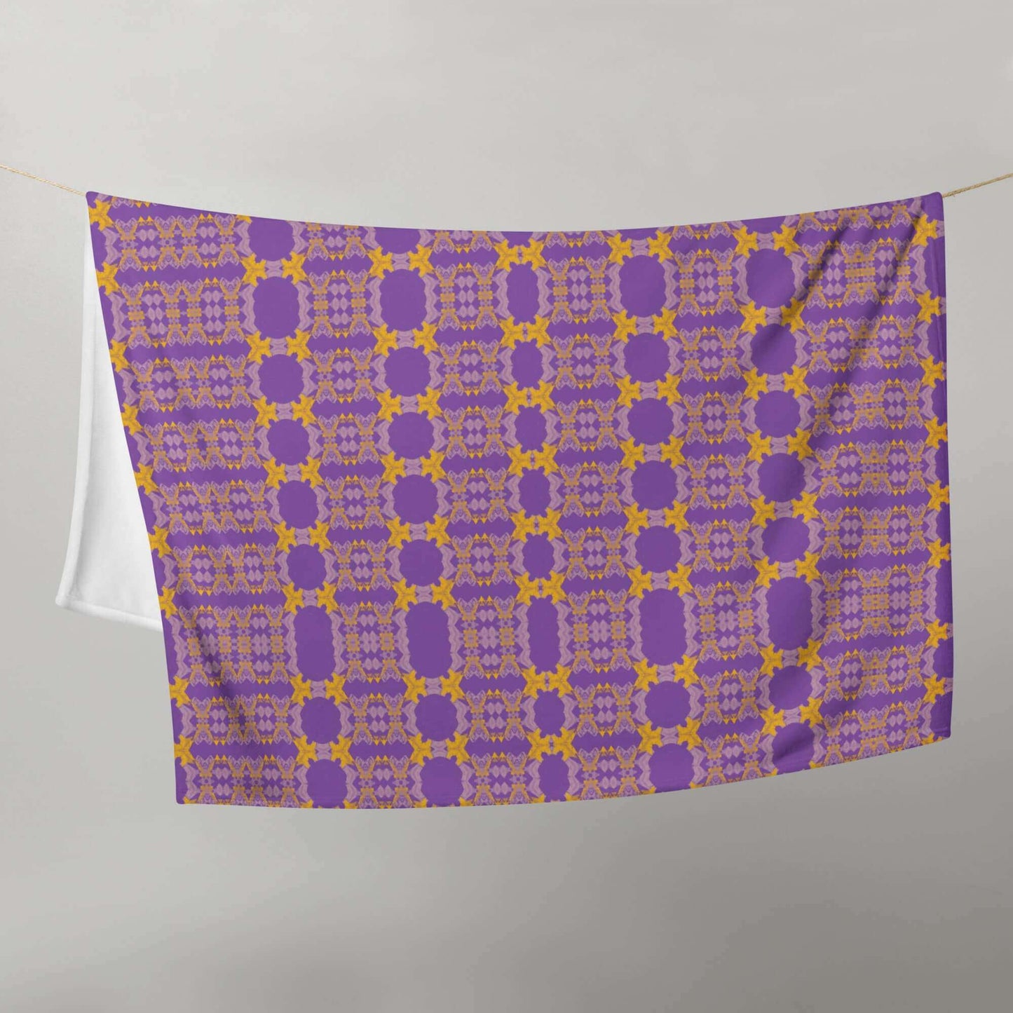 Purple Blanket hanging on a rope