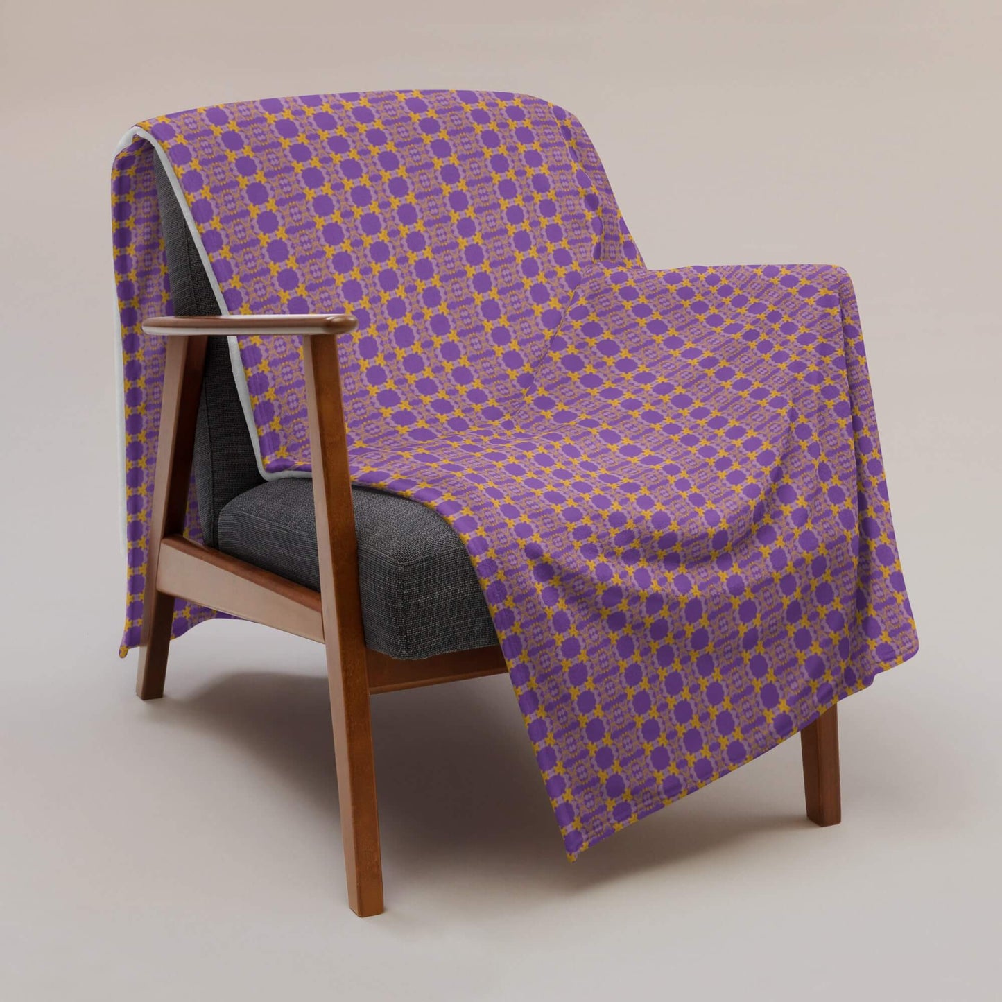 Purple blanket for couch, bedroom