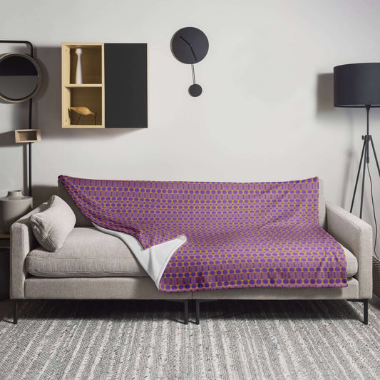 Purple throw blanket for sofa