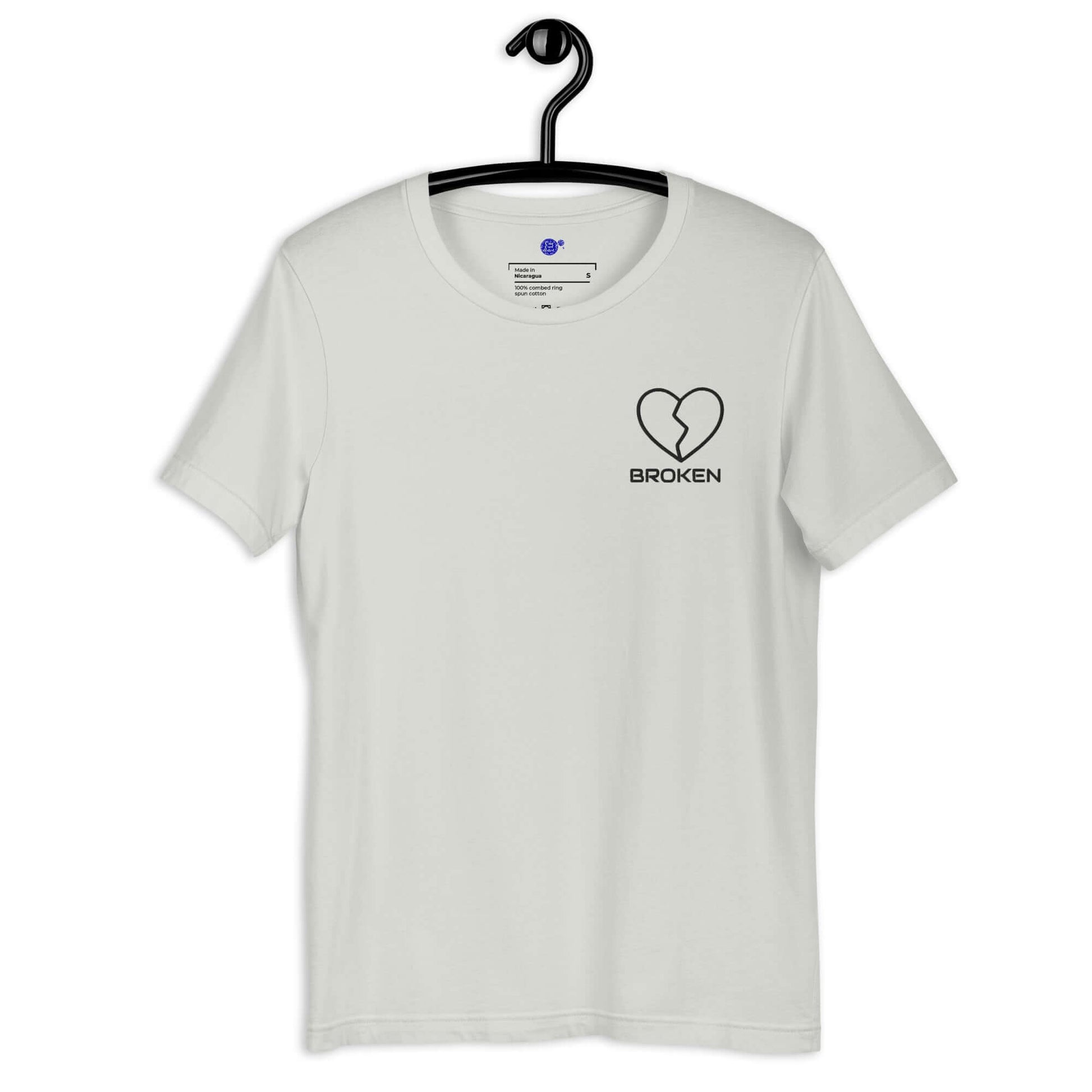 oneowlartist.com broken heart embroidered t shirt