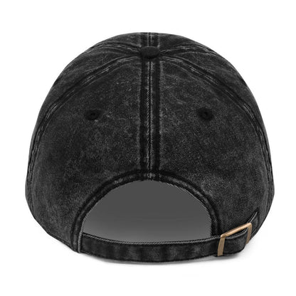 men's black cotton twill cap back