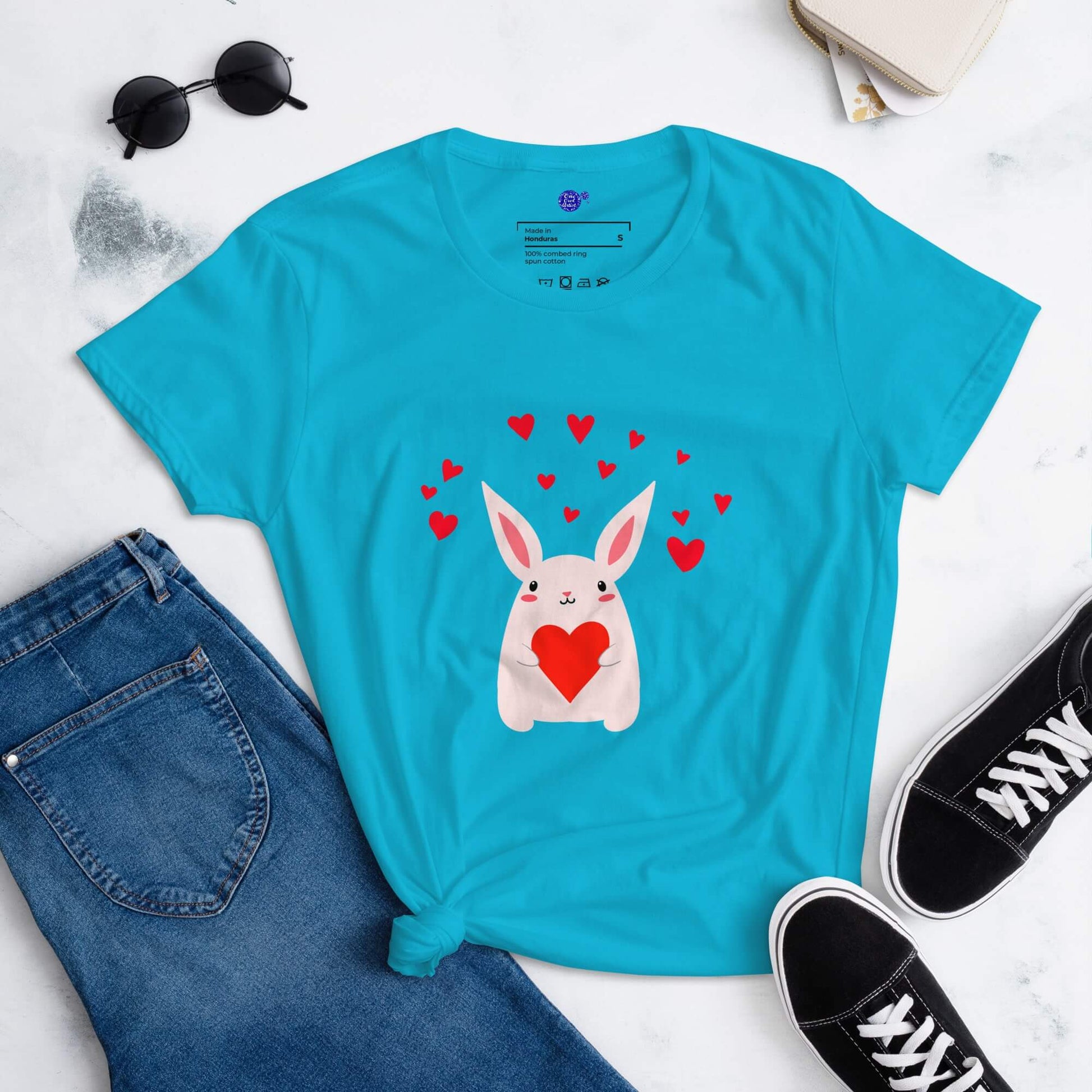 turquoise blue cotton shirt