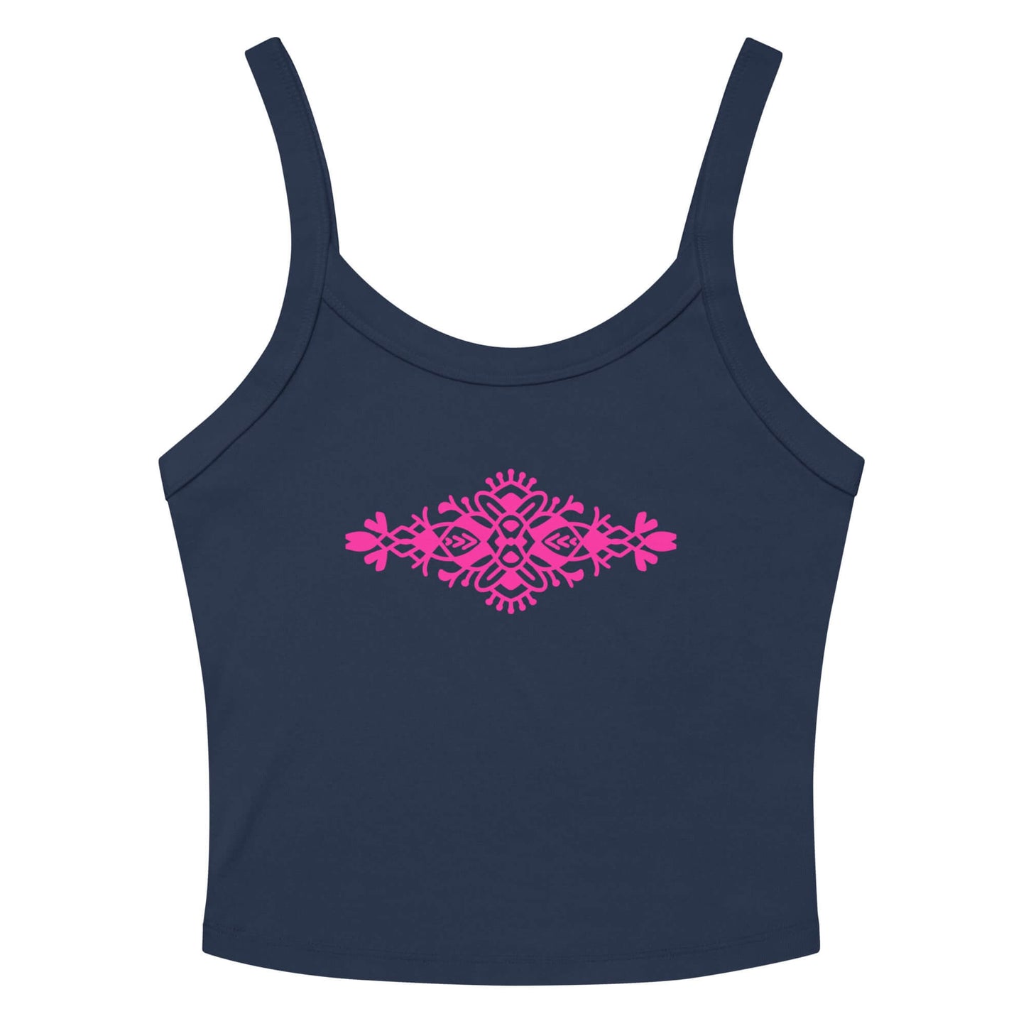 women's micro rib tank top navy