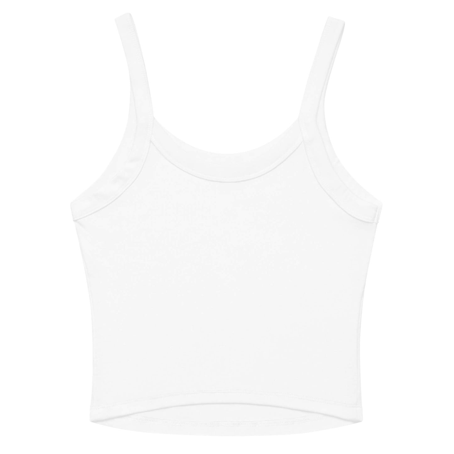 women's micro rib tank top white back