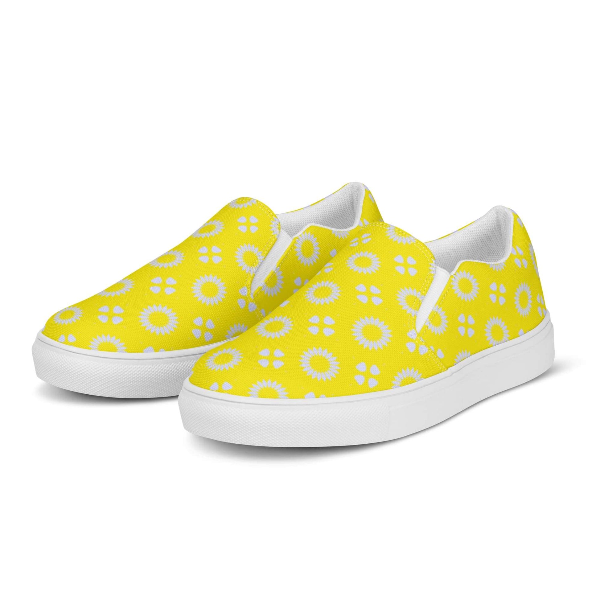 One Owl Artist yellow floral canvas shoes women's