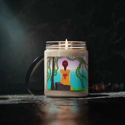 1owlartist.com Under Flower Tree Art 9oz Scented Soy Candle