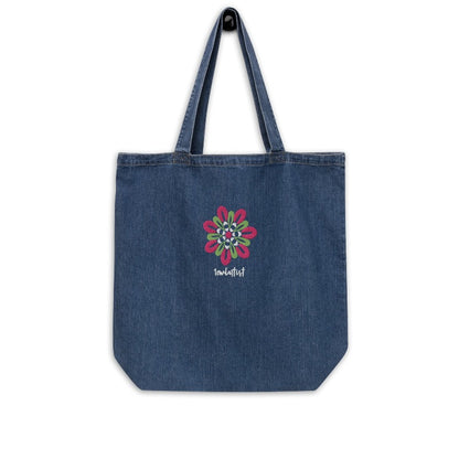 Embroidered Denim Organic Tote Bags