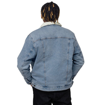 Embroidered Sherpa Denim Jacket 